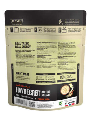 Haferbrei mit Apfel und Zimt - 699 kcal - Real Field Meal
