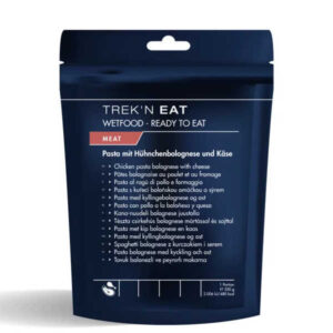 Pasta mit Hühner-Bolognese und Käse – Nassgericht – Trek’n Eat