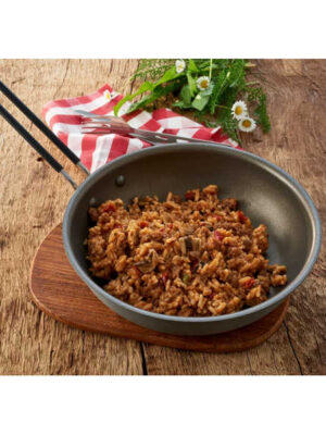 Rindfleisch Stroganoff mit Reis – Trek’n Eat