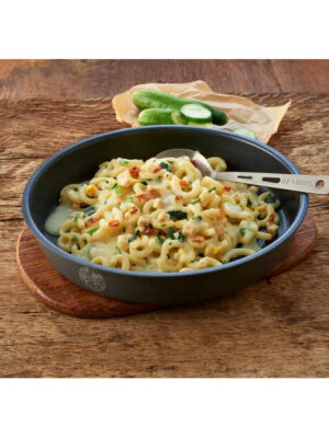 Sahnenudeln mit Hühnchen und Spinat – Trek’n Eat