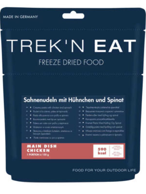 Sahnenudeln mit Hühnchen und Spinat – Trek’n Eat