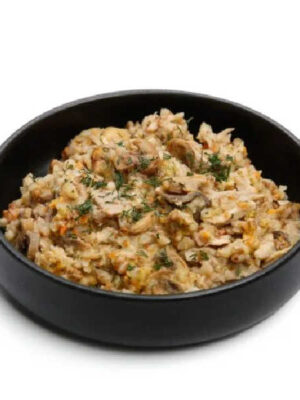 Buchweizeneintopf mit Schweinefleisch und Pilzen - Good Mood Meals