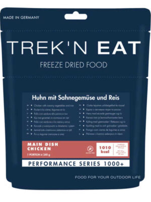 Huhn mit Sahnegemüse und Reis – 1010 kcal – Trek’n Eat