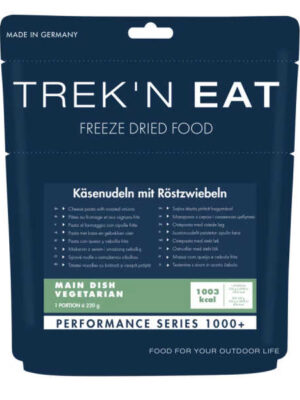 Käsenudeln mit Röstzwiebeln – 1003 kcal – Trek’n Eat