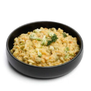 Linsen mit Gemüse und Käsesauce - Good Mood Meals