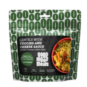 Linsen mit Gemüse und Käsesauce - Good Mood Meals