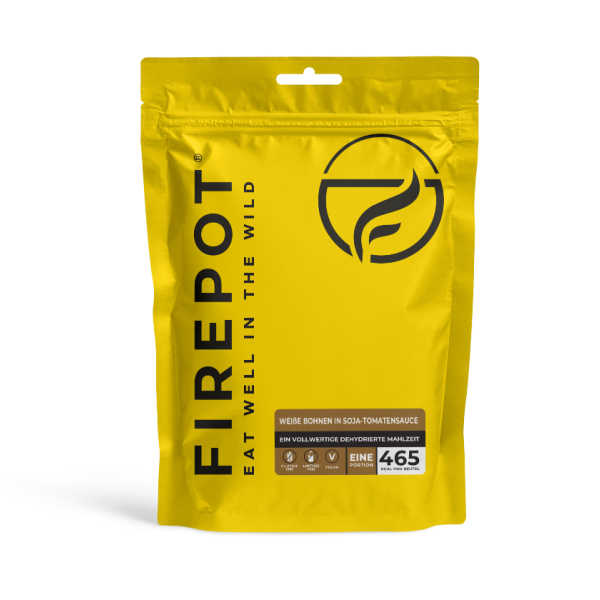 Weiße Bohnen in Soja-Tomatensoße - 465 kcal - Firepot