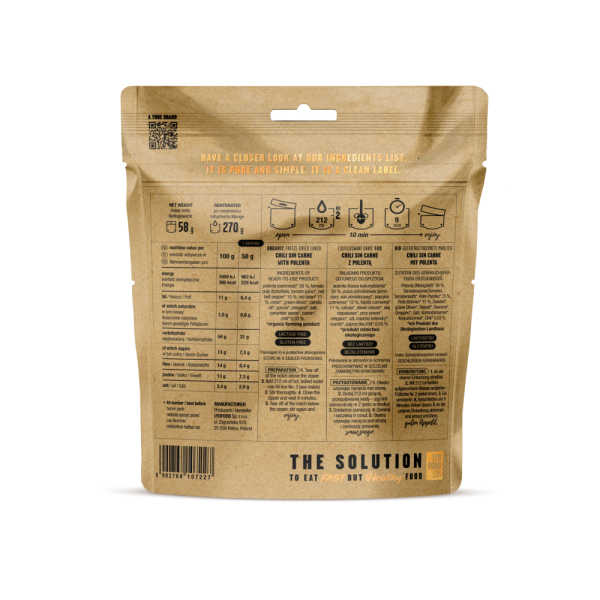 Bio-Chili sin Carne mit Polenta - Bistro - LYOFOOD