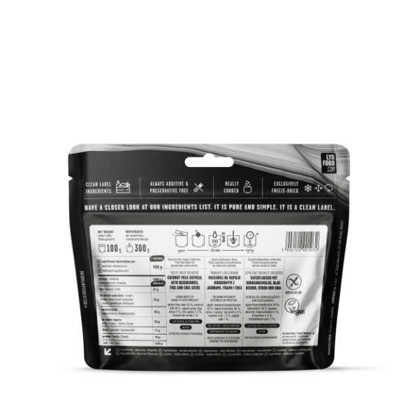 Haferflocken mit Feigen und Blaubeeren - 469 kcal - LYOFOOD