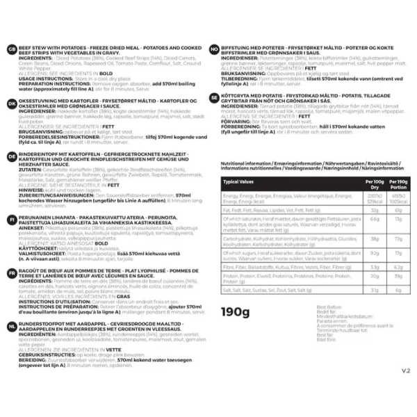 Rindfleisch-Kartoffel-Eintopf - Big Pack - Summit to Eat