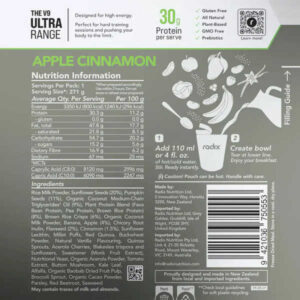 Apple and Cinnamon - Ultra Breakfast 800 Kcal V9 - Radix Nutrition