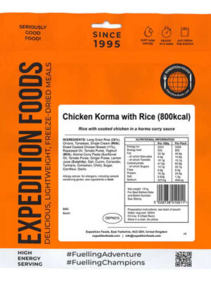 Hähnchen-Korma mit Reis - Expedition Foods - 800 Kcal