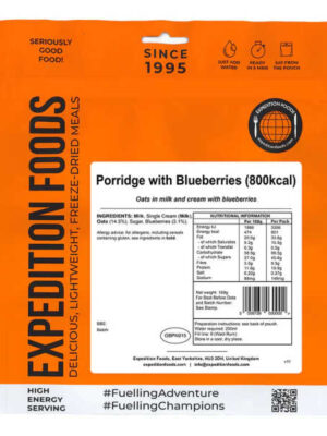 Porridge mit Blaubeeren - Expedition Foods - 800 Kcal