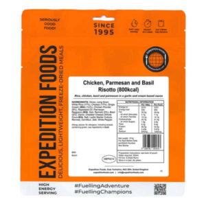 Risotto mit Hähnchen, Parmesan und Basilikum - Expedition Foods - 800 Kcal