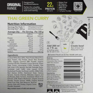 Thai Green Curry - Original Meals 400 Kcal V9 - Radix Nutrition