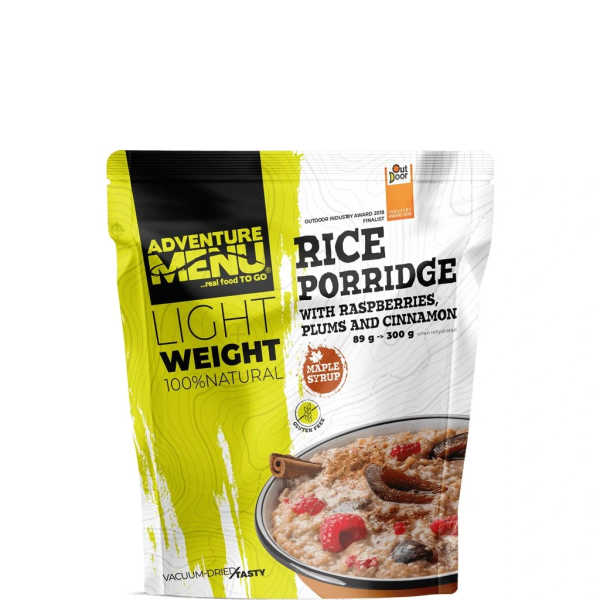 Milchreis mit Pflaumen, Himbeeren und Zimt - Adventure Menu