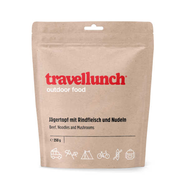 Jägertopf mit Rindfleisch und Nudeln - Travellunch - 2 Portionen