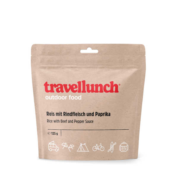 Reis mit Rindfleisch und Paprika - Travellunch - 1 Portion